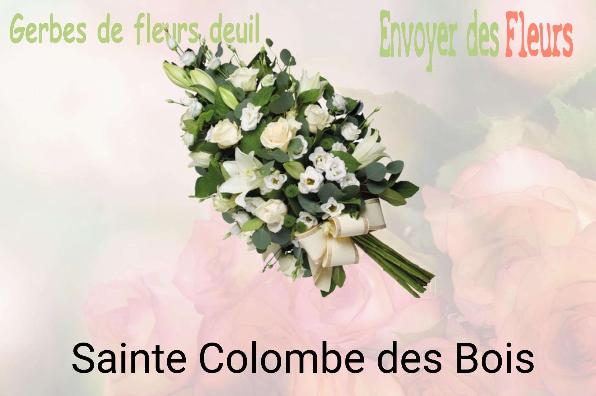 Gerbe de fleurs de deuil livrée à Sainte-Colombe-des-Bois